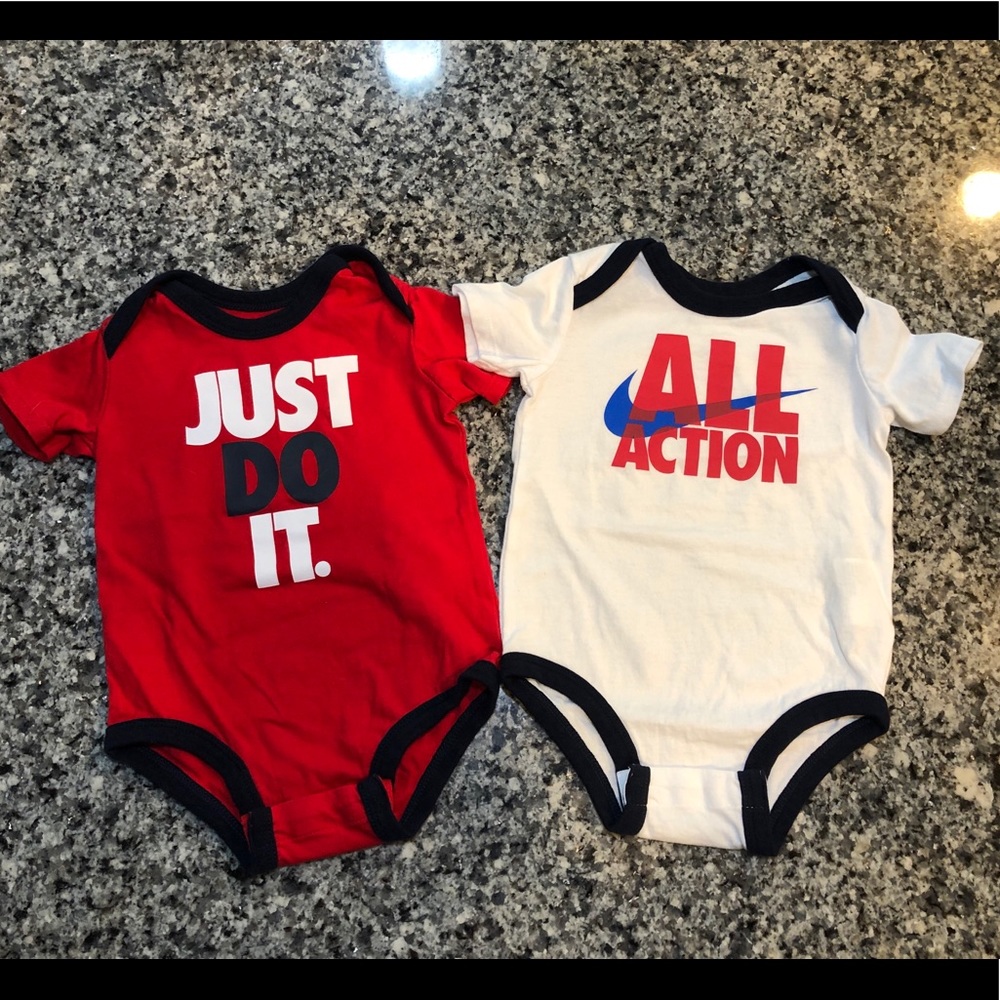 2 Nike Bodysuits onesies - 3-6 Months